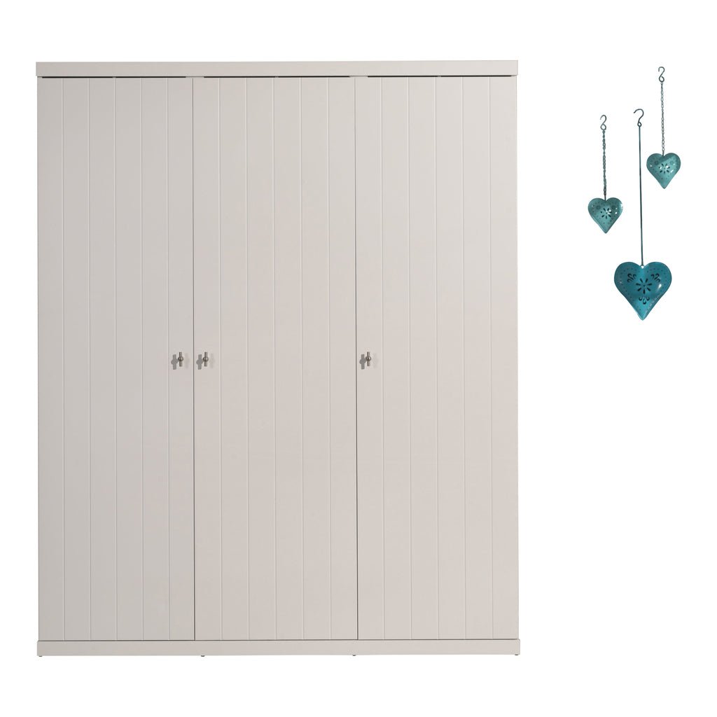 VIPACK-Armoire Robin à 3 Portes Blanc