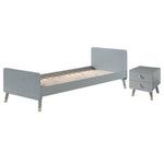VIPACK-Lit Billy Gris & Table de Chevet - Gris