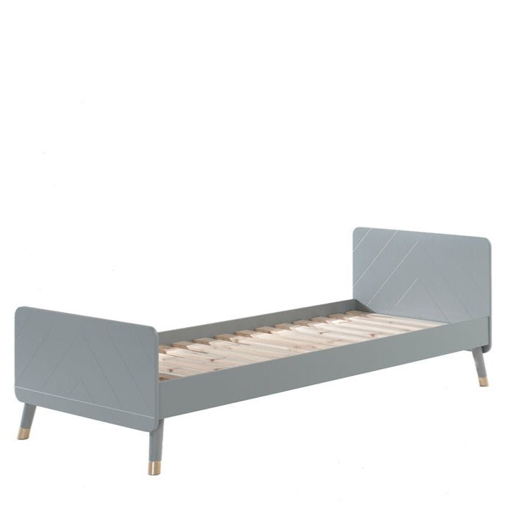 VIPACK-Lit Billy Gris & Table de Chevet - Gris