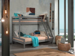 VIPACK-Lit De Famille PINO 140 x 200 cm + 90 x 200 cm Gris