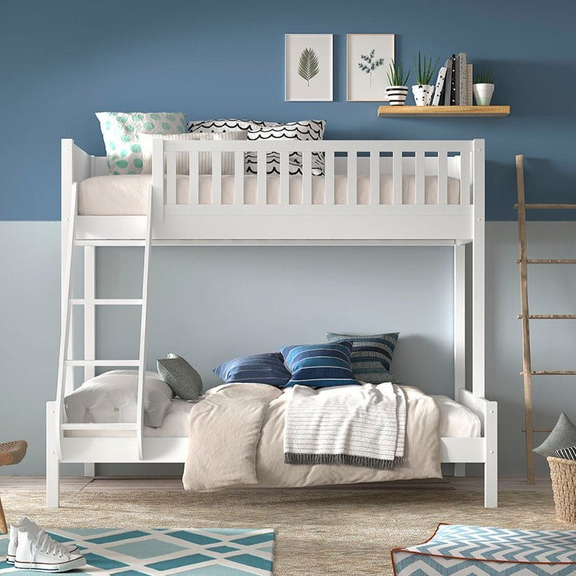 VIPACK-Lit De Famille SCOTT 140 X 200 cm + 90 X 200 cm Blanc