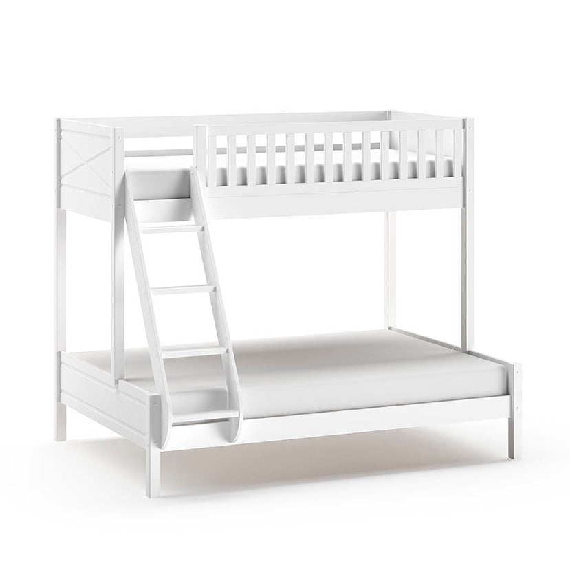 VIPACK-Lit De Famille SCOTT 140 X 200 cm + 90 X 200 cm Blanc