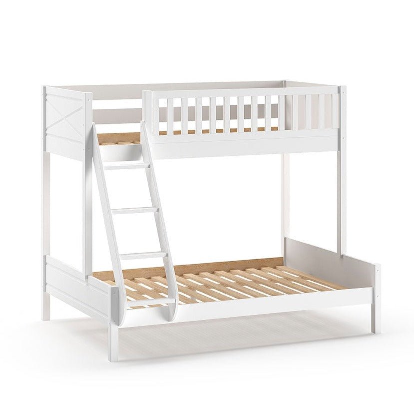 VIPACK-Lit De Famille SCOTT 140 X 200 cm + 90 X 200 cm Blanc