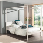 VIPACK-PINO Lit À Baldaquin 140 x 200 cm Blanc