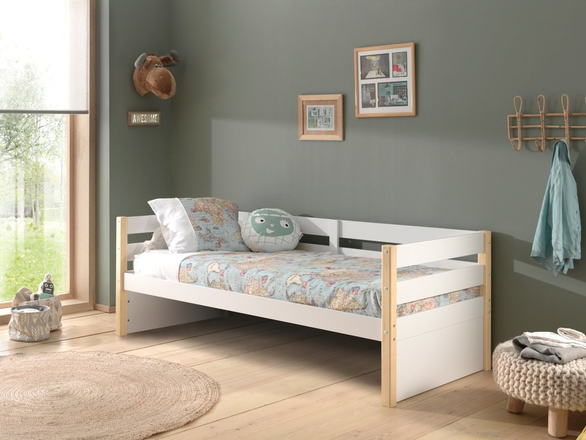 VIPACK-Lit Capitaine(90) MARGRIT 90 X 200 Cm Blanc