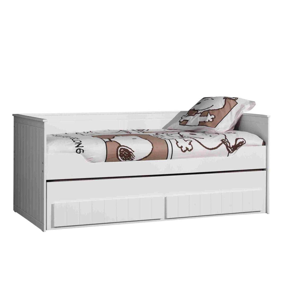 VIPACK-Lit Capitain ROBIN - Blanc 90 X 200 Cm