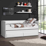 VIPACK-Lit Capitain ROBIN - Blanc 90 X 200 Cm