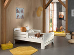 VIPACK-Lit évolutif Jumper Avec Matelas Extensible (160 + 40 cm) - Blanc