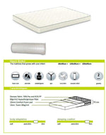VIPACK-Lit évolutif Jumper Avec Matelas Extensible (160 + 40 cm) - Blanc