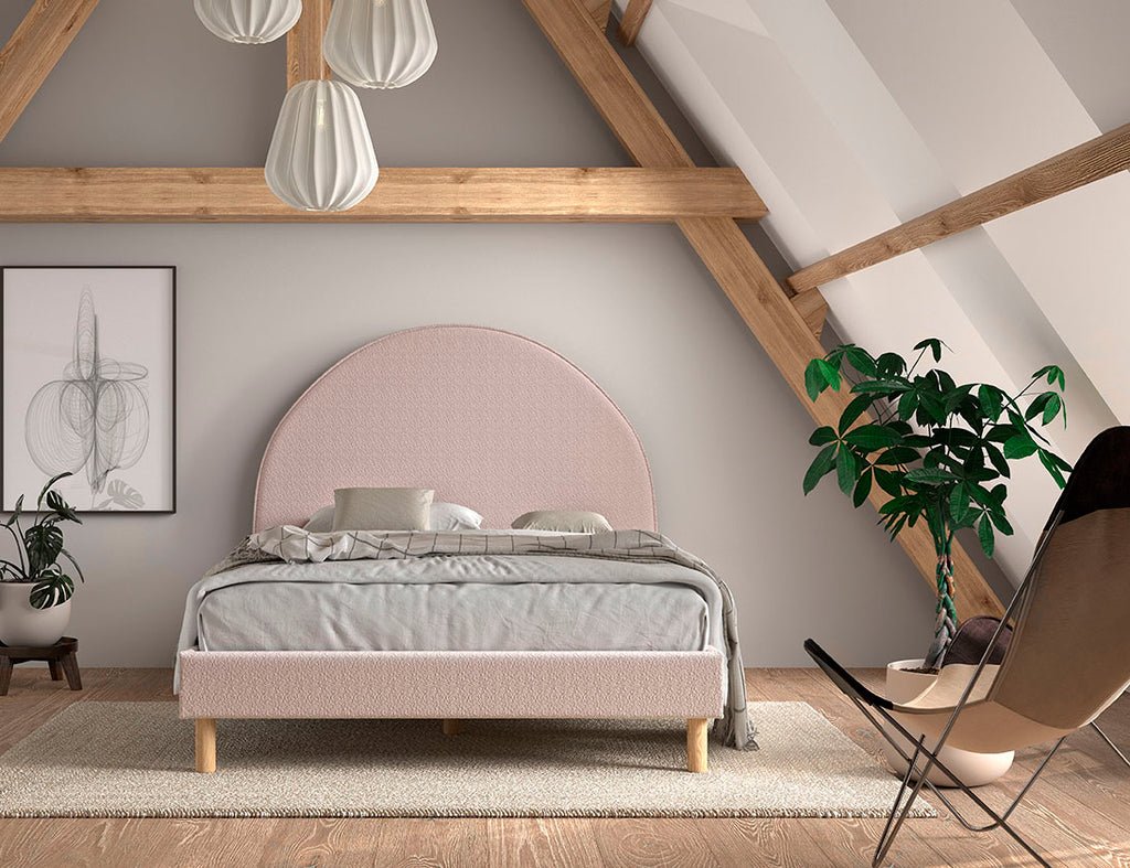 VIPACK-Lit Lune 140 X 200 Cm Rose Boucle