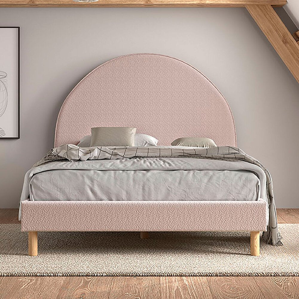 VIPACK-Lit Lune 140 X 200 Cm Rose Boucle