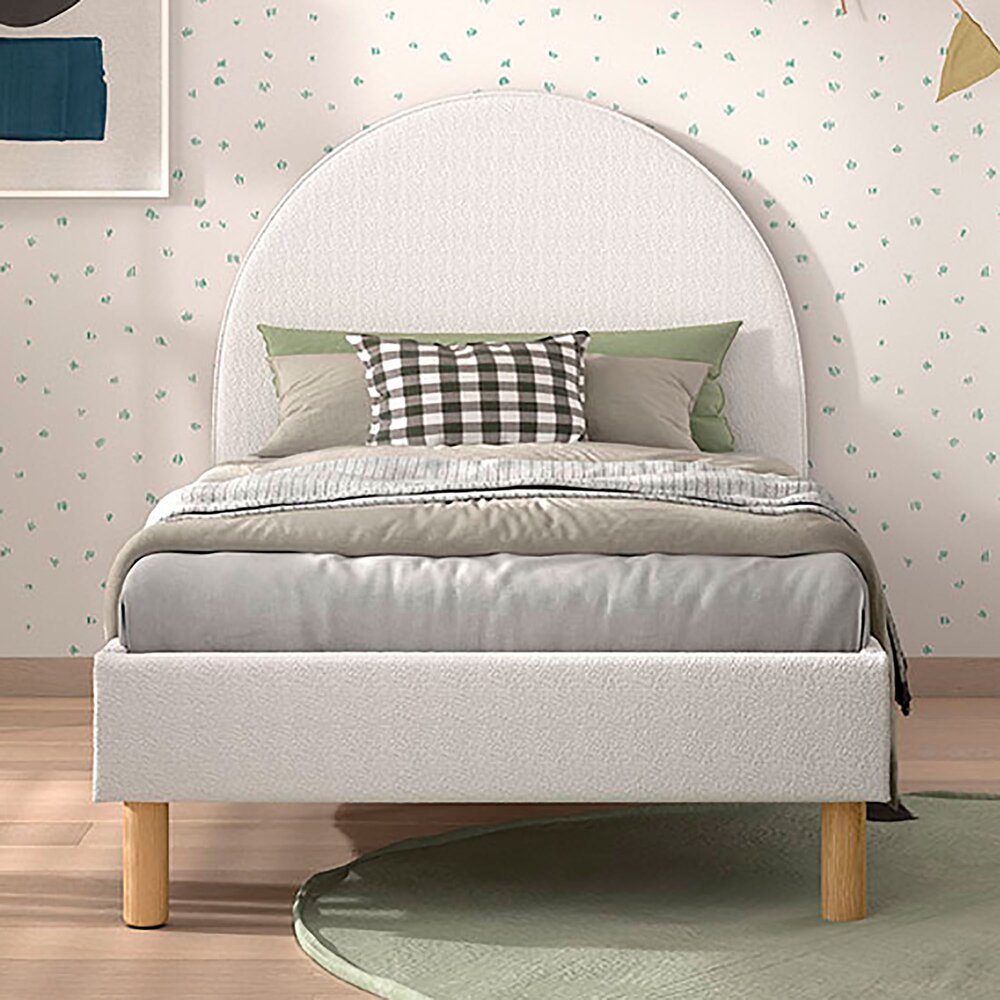VIPACK-Lit Lune 90 X 200 Cm Blanc Boucle