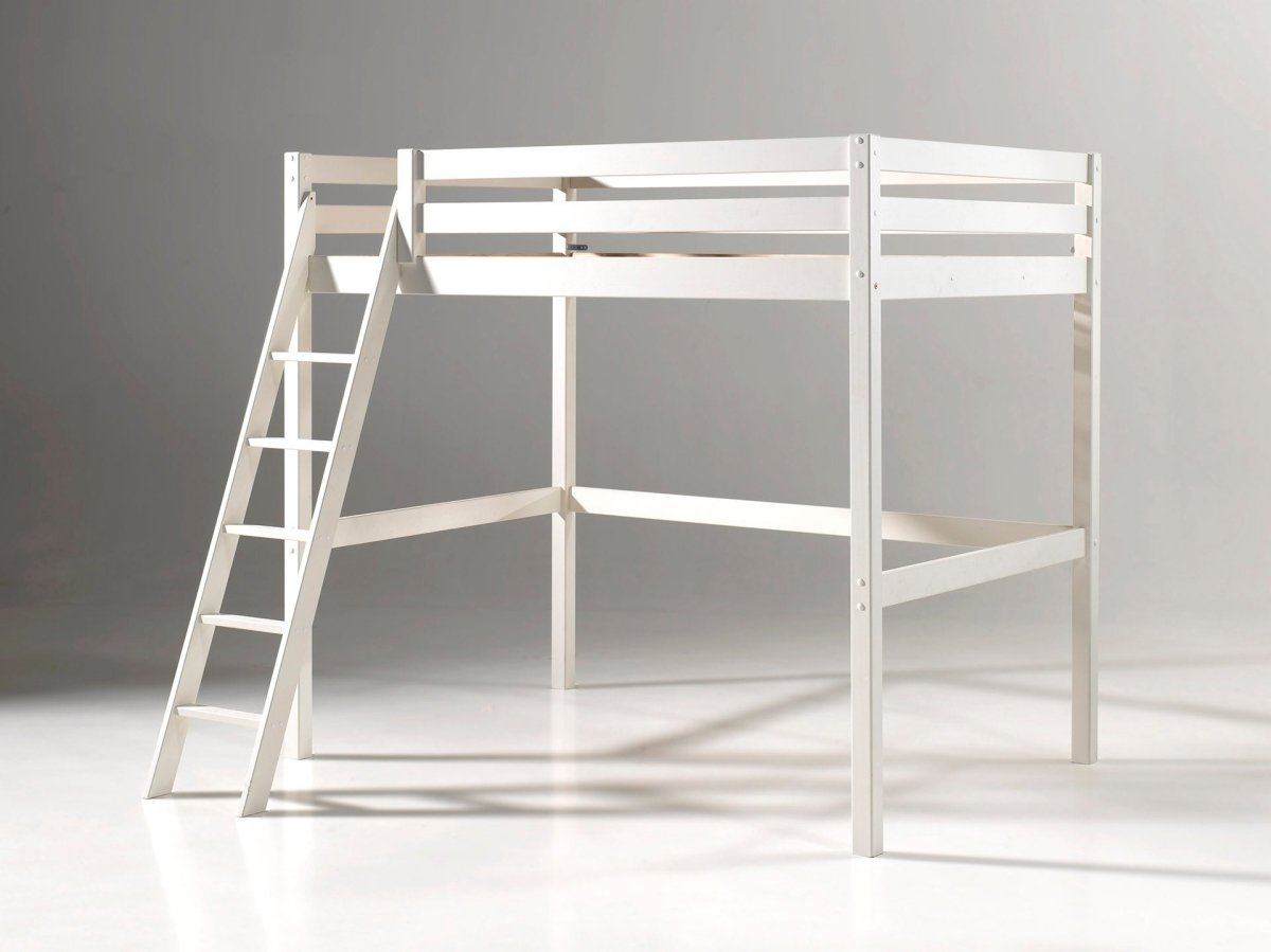VIPACK-Lit Mezzanine 140 x 200 cm PINO Blanc