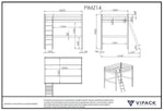 VIPACK-Lit Mezzanine 140 x 200 cm PINO Blanc