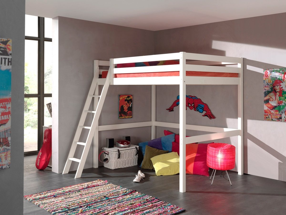 VIPACK-Lit Mezzanine 140 x 200 cm PINO Blanc