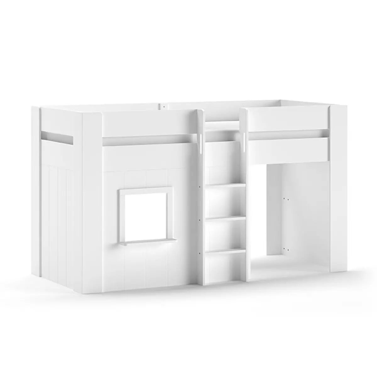 VIPACK-Lit Mi-Hauteur RENO 90x200 cm Blanc