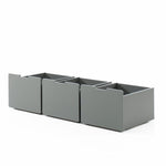 VIPACK-Lit Mi-Hauteur PINO (H 85cm) Avec Échelle 90 x 200 cm Gris