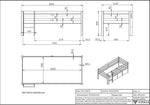 VIPACK-Lit Mi-Hauteur (H 85cm) PINO Avec Échelle 90 x 200 cm Blanc