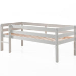 VIPACK-Lit Mi-Hauteur (H 85cm) PINO Avec Échelle 90 x 200 cm Blanc