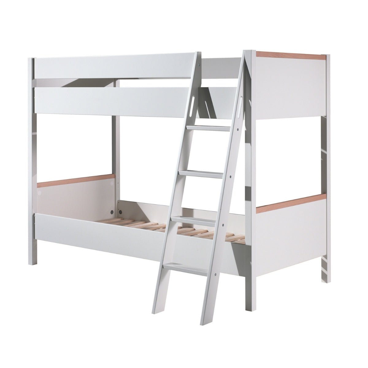 VIPACK-Lit Superposé 90 X 200 Cm LONDON - Blanc