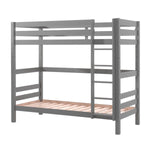 VIPACK-Lit Superposé (H 180cm) PINO 90 X 200 cm Gris