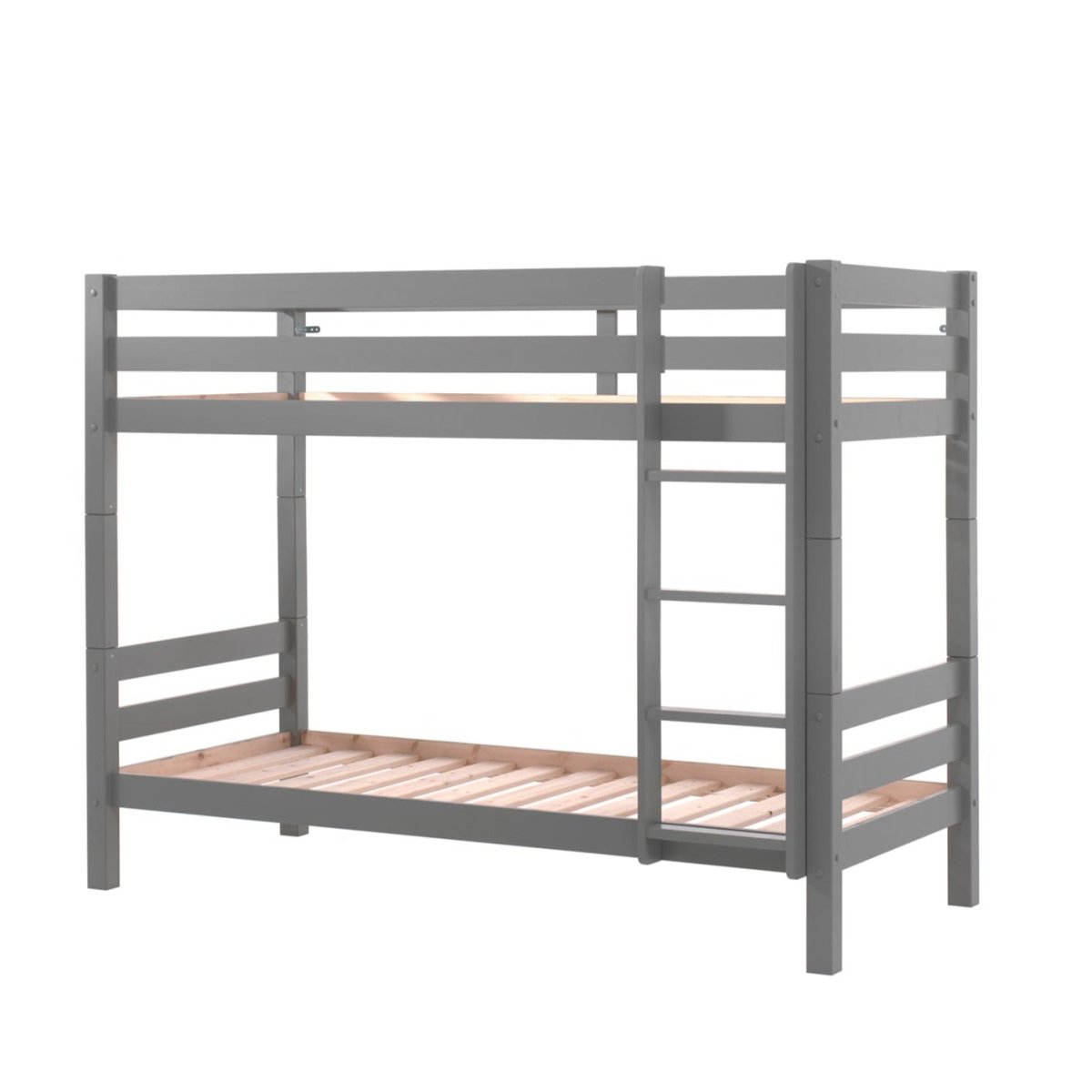 VIPACK-Lit Superposé (H 160cm) PINO 90 X 200 cm Gris