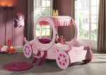 VIPACK-Lit Voiture Royale Princesse Avec Matelas 90 X 200 Cm
