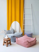 WIGIWAMA-Fauteuil Pouf Menthe Poivrée - Velours Côtelé