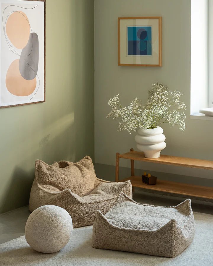 WIGIWAMA-Pouf Carré Biscuit
