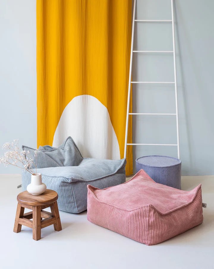 WIGIWAMA-Pouf Carré Mousse Rose